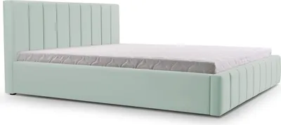 Produktbild von MOEBLO Polsterbett Bett 01 – Doppelbett mit Kopfstütze, Rahmenbettgestell, Bettkasten, Lattenrost und gepolstertem Kopfteil - 140x200 - Mint (TRINITY 21)