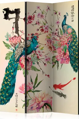 Zdjęcie produktu dla Parawan jednostronny Orient 135x172 cm 3-częściowy wielokolorowy