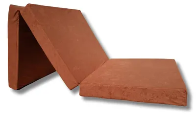 Productafbeelding van Natalia Spzoo vouwmatras 198x80x10 cm, lichtbruin - 3-delig schuimmatras, afneembare en wasbare hoes, voor logees, camper en kamperen, ruimtebesparend