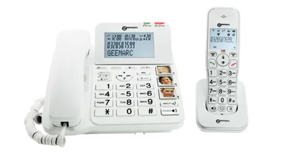 Produktbild von Geemarc AmpliDECT COMBI 295 Combo Seniorentelefon schnurgebunden 30 dB (+Anrufbeantworter+ ) und Zusatz-Dect-Telefon - Deutsche Version