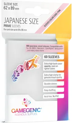 Produktbild von Gamegenic - PRIME Japanese Sized Sleeves White (60 Sleeves)