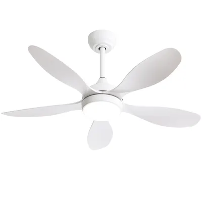 Image de ventilateur de plafond 42 pouces avec lumière et télécommande Cotnrol 6 vitesses DC Moteur réversible