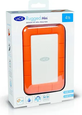 Zdjęcie produktu dla LaCie Rugged Mini, 5 TB, 3.2 Gen 1 (3.1 Gen 1), Pomarańczowy