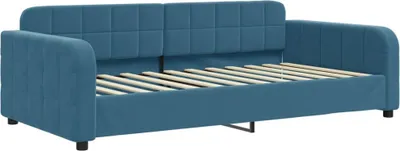 Imagen del producto de Sofá cama sin colchón terciopelo azul 90x200 cm