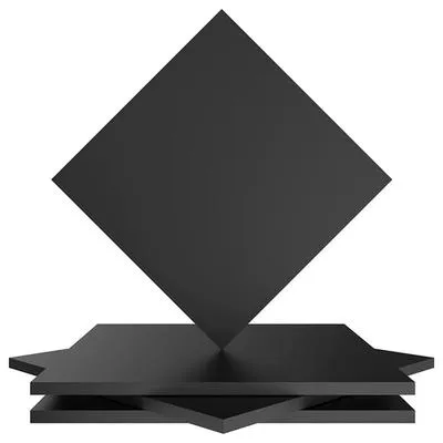 Produktbild von Satz mit 10 Stück, schwarzer PVC-Schaum, Sechseck, 10 cm