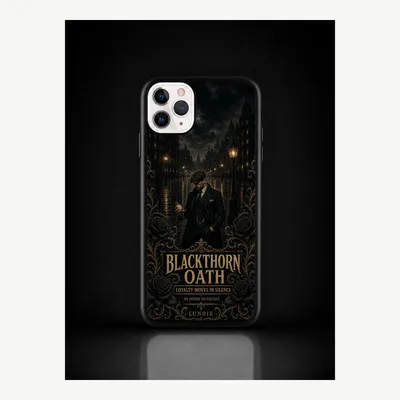 Productafbeelding van iPhone 11 Pro hoesje, telefoonhoesje, beschermhoesje, case met zwarte doornmotief – LUNØIR ©