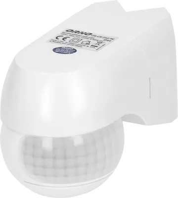 Image de Détecteur de mouvement ORNO OR-CR-262/W, angle de détection 220°, 1200 W, IP44, réglage de l'intensité lumineuse, orientation verticale et horizontale, blanc