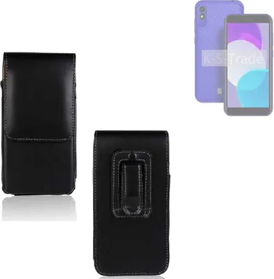 Produktbild von K-S-Trade Gürteltasche kompatibel mit BLU C5L+ Schutz Hülle Handy Hülle mit Magnetverschluss Holster in schwarz
