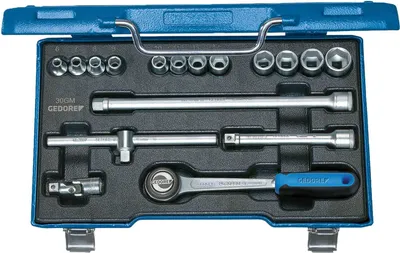 Produktbild von GEDORE 30 GMU-3 Steckschlüssel-Satz 3/8" 17-teilig 6-kant 6-19 mm, 6235980