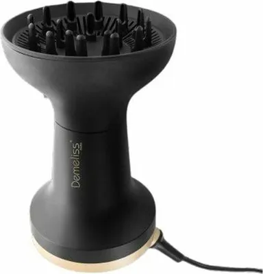 Zdjęcie produktu dla Suszarka do włosów - DEMELISS - 21349 CURLS DEFINER - Dyfuzor - 3 prędkości / temperatury - Czarny