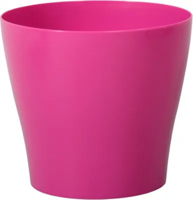 Image de Cache pot SYNUE plastique rose brillant d18x16cm