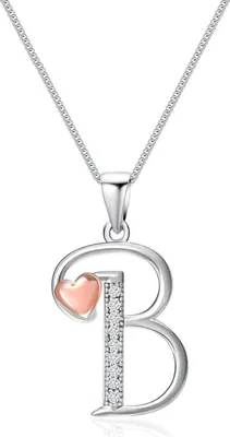 Produktbild von Mesovor Initiale Kette Silber 925 Zirkonia Buchstabe Halskette Damen Mädchen