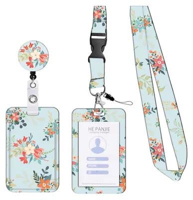 Lanyard mit ID-Kartenhalter, einziehbar, für Ausweise und Schlüssel