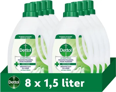 Produktbild von Dettol Waschmittelzusatz – Sensitiv – 1,5 l – 8 Stück – Vorteilspackung
