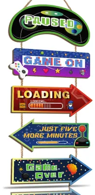 Image de Solidchoice - Panneau mural en bois pour gamers, sur le thème des jeux