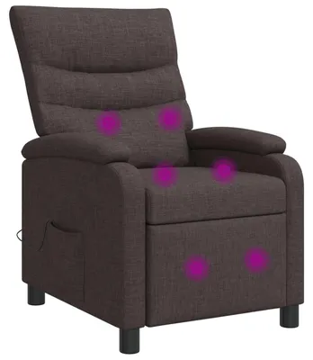 Produktbild von vidaXL Massage Relaxsessel Dunkelbraun Stoff