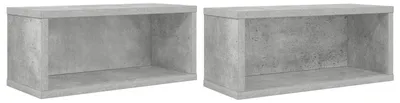 Produktbild von CD Aufbewahrungsregal 2 stk. Betongrau 40 x 17 x 17 cm