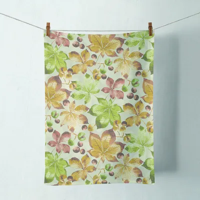 Produktbild von A-2026 Herbst Geschirrtuch 50 x 70 cm Kastanie