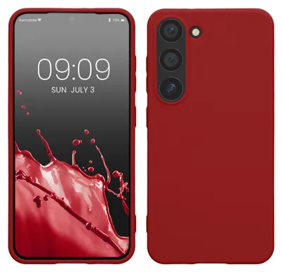 Produktbild von kwmobile Handyhülle für Samsung Galaxy S23 Hülle - TPU Case - Kabelloses Laden - Schutzhülle Cover in Rhabarber Rot