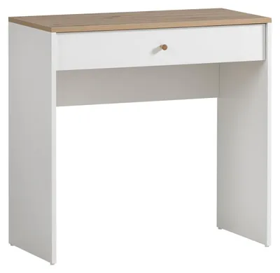 Kaptafel 80x40x78,5 cm, weiß matt, 1 Schublade