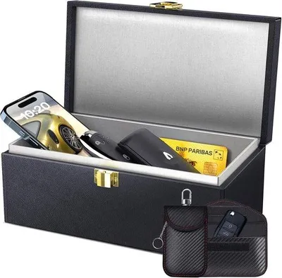 Produktbild von Famanu Faraday-Box mit Signalblockierung für Autoschlüssel - Elegantes Design
