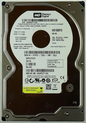 Produktbild von 160GB HDD WD Caviar RE WD1600YS 8MB Cache SATA  ID11993