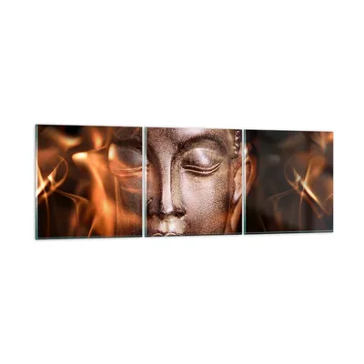 Produktbild von Bilder auf glas - Buddha Statue Geheimnis - 120x40cm - Glasbilder - Wandbilder - Kunstdruck - zum Aufhängen bereit - Wanddekoration aus Glas - Glas Bilder - Wandbild auf Glas - GCA120x40-2620