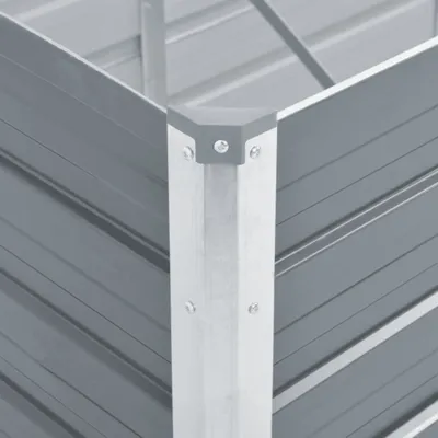 Image de vidaXL Lit surélevé de jardin Acier galvanisé 320x80x77 cm Gris
