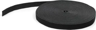 Immagine prodotto di StarTech.com Rotolo di nastro a strappo da 15,2 m - Fascette riutilizzabili da tagliare su misura - Feltro adesivo autobloccante - Fascette serracavo con fissaggio a strappo per cavi industriali - Nero