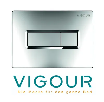 Produktbild von VIGOUR TEES WC-Betätigungsplatte für 2-Mengenspülung, chrom glänzend