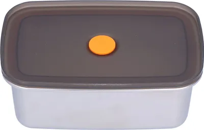 Produktbild von Lebensmittelaufbewahrungsbox, lebensmittelechter Edelstahl, Obstbehälter, Bento-Aufbewahrungsbox für Picknick, Camping, Outdoor