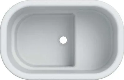 Produktbild von Geberit Sitzduschwanne Kind 76,5x47x28,5cm, oval, weiß, Varicor