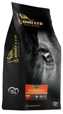 Obrázek produktu pro BIOFEED Horse & Pony Active Gastro Pellets  pro koně a poníky v intenzivním tréninku – 25 kg