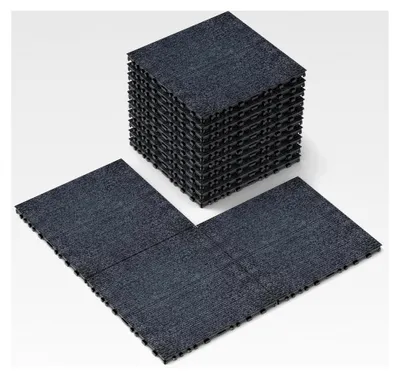 Produktbild von Interlockende Terrassen-Teppichfliesen, 36 Stück, für Balkon, Pool- und Gartenbereich