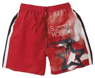 Produktbild von Beco Herren Badeshorts Rot Gr. 2XL, Länge 49 cm, mit Mesh-Innenslip und Tasche
