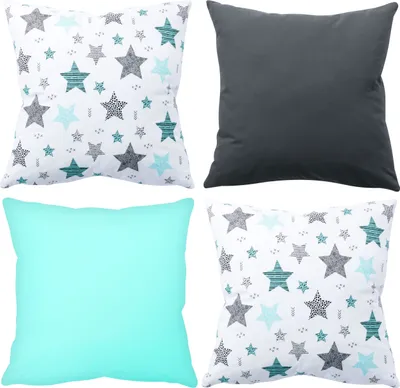 Produktbild von Amilian 4er Set, 50x50 cm 20x20 inch; Dekoratives Kissen, Dekokissen mit Füllung mit Kissenbezug; Sofakissen für Wohnzimmer Kinder Deko