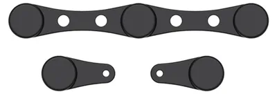 Produktbild von INF Magnetische Silikonclips für Heißluftfritteusen – Lebensmittelechte, hitzebeständige Halter für Backpapier, 3er-Packung Schwarz
