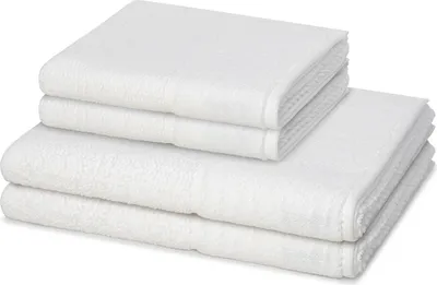 Produktbild von Möve for frottana Pearl 2 X Handtuch 2 X Duschtuch im Set Edle Perlstruktur für stilvolle Handtücher, Hohe Flauschigkeit sorgt für sanftes Wohlfühlen, Schnell trocknend und saugfähig für praktischen Einsatz