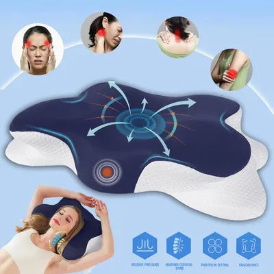Produktbild von Kopfkissen Nackenkissen Memory Foam Kissen Schlafkissen Schmetterlingskissen