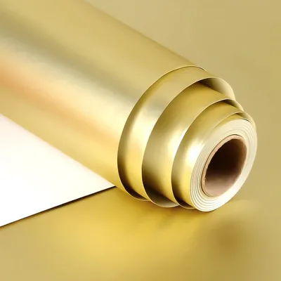 Imagen del producto de Papel de regalo metálico dorado, 43 cm x 10 m, para envolver regalos de Navidad