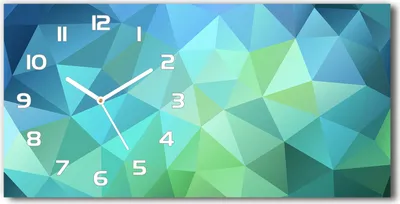 Produktbild von Wanduhr aus Glas – 60x30 cm - Glasbild - Glasuhr - Gehärtetes Glas - weisse-zeiger - Abstraktion Hintergrund