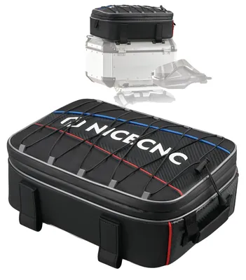 Image de Top case pour moto, espace de rangement extensible, conception étanche, 1 pièce - Sac de rangement supérieur