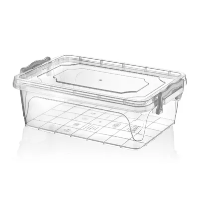 Produktbild von Aufbewahrungsbox Aufbewahrungsbehälter Transparentbox Kunststoffbox Klappbox Plastikbox mit Deckel 6L