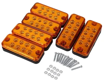 Zdjęcie produktu dla Lampki markerowe - LED wskaźnik - Wysoka jasność - Żółty - Kierunkowskaz - Odpowiednie dla ciężarówek - 6 sztuk