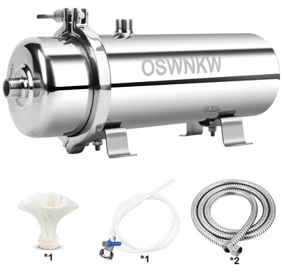 Immagine prodotto di Filtro per l'acqua domestica - CL1000L, prefiltro centrale - ultrafiltrazione PVDF da 0,01 µm - corpo in acciaio inossidabile SUS304 - capacità di 1000 litri - autopulente fino a 5 anni