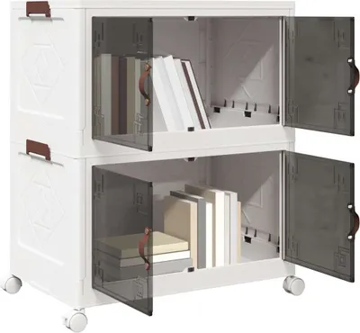 Produktbild von "2026 MODERNE"Aufbewahrungsbox mit Rädern Stapelbar 2-stöckig 75 L 64x40x76cm Promotion228729 - Bollerwagen