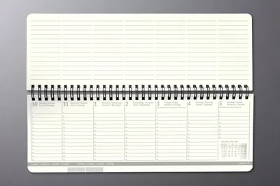 Produktbild von Sigel C2680, 66 Blätter, 80 g/m², Deutsch, Niederländisch, Englisch, Französisch, Spiralbindung, Woche auf zwei Seiten, 300 mm