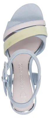 Produktbild von MARCO TOZZI Damen Sandalette Knöchelriemen Blockabsatz samtig Vegan 2-28323-42, Größe:39 EU, Farbe:Mehrfarbig