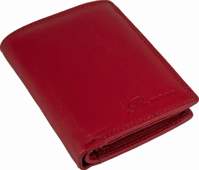 Produktbild von Moderne Damen Echteder Geldbörse Portemonnaie RFID-Schutz, Rindsleder Kartenfächer Vintage Stil | Rot