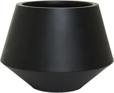 Immagine prodotto di Vaso da fiori BERBELIT in fibra di vetro, nero, 42x30 cm